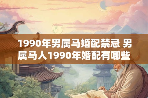 1990年男属马婚配禁忌 男属马人1990年婚配有哪些禁忌