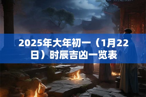 2025年大年初一（1月22日）时辰吉凶一览表