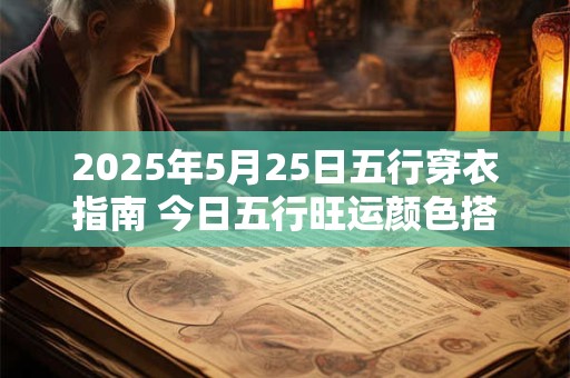2025年5月25日五行穿衣指南 今日五行旺运颜色搭配