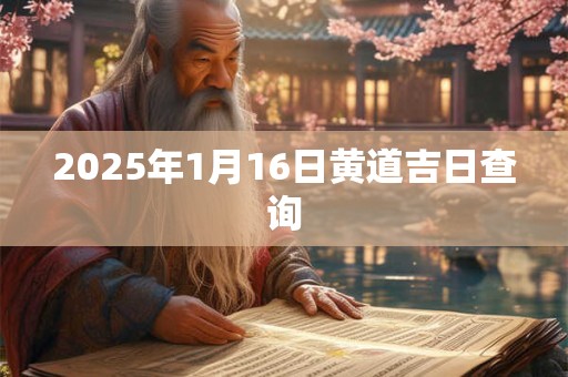 2025年1月16日黄道吉日查询 2025年1月16日黄道吉日查询