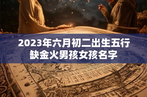 2023年六月初二出生五行缺金火男孩女孩名字