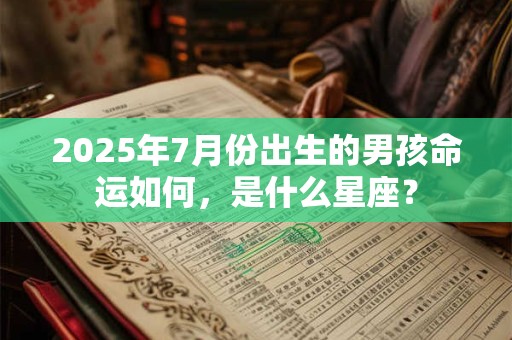 详细阅读:2025年7月份出生的男孩命运如何,是什么星座? 2025年7月份出生的男孩命运如何,是什么星座?