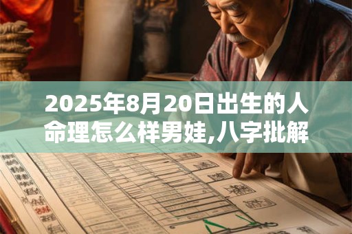 2025年8月20日出生的人命理怎么样男娃,八字批解