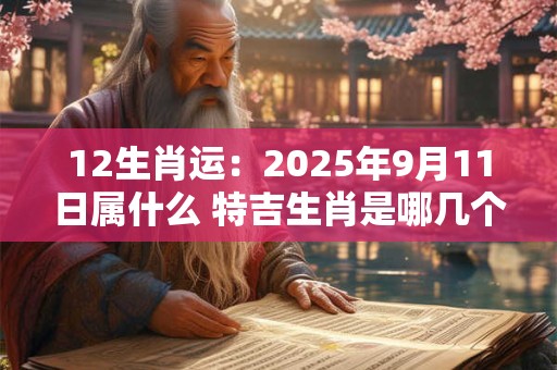 12生肖运：2025年9月11日属什么 特吉生肖是哪几个