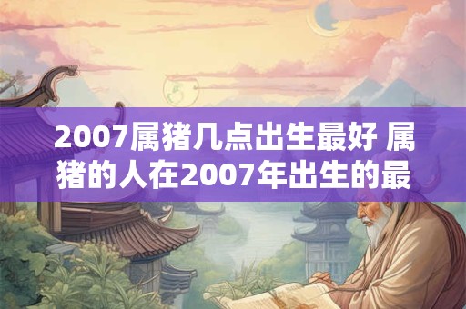 2007属猪几点出生最好 属猪的人在2007年出生的最佳出生时间是什么