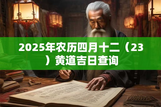 2025年农历四月十二（23）黄道吉日查询