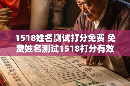 1518姓名测试打分免费 免费姓名测试1518打分有效吗