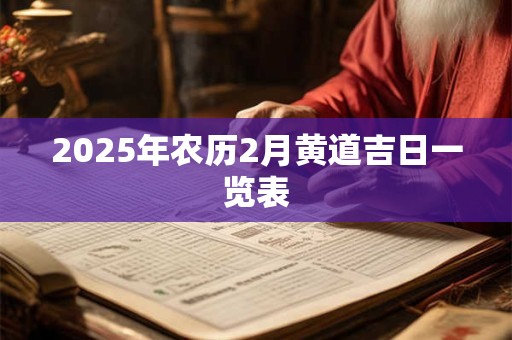2025年农历2月黄道吉日一览表
