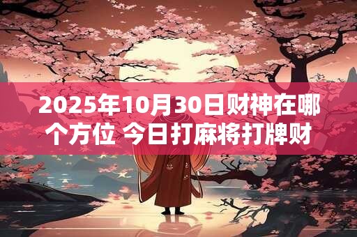 2025年10月30日财神在哪个方位 今日打麻将打牌财神方位