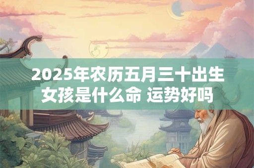 2025年农历五月三十出生女孩是什么命 运势好吗