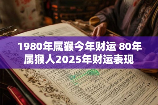 1980年属猴今年财运 80年属猴人2026年财运表现 1980年属猴今年财运 80年属猴人2026年财运表现
