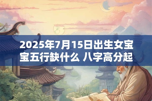 2025年7月15日出生女宝宝五行缺什么 八字高分起名字
