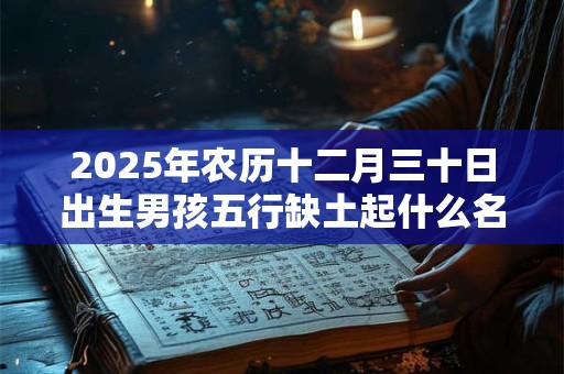 2025年农历十二月三十日出生男孩五行缺土起什么名字? 2025年农历十二月三十日出生男孩五行缺土起什么名字?