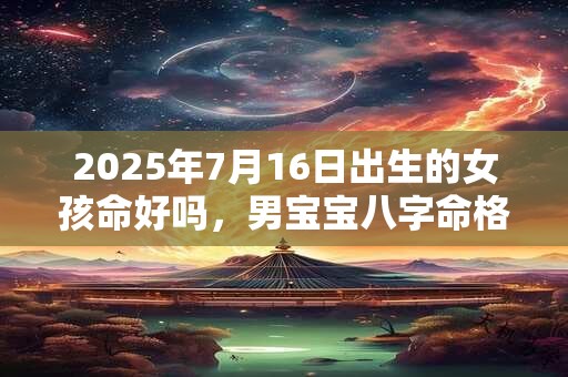 2025年7月16日出生的女孩命好吗，男宝宝八字命格