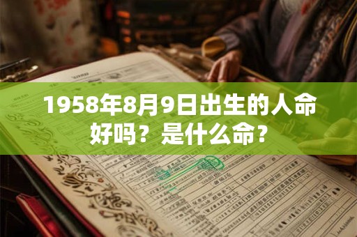 1958年8月9日出生的人命好吗？是什么命？