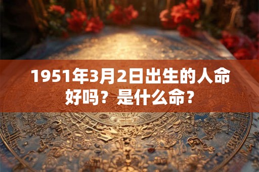 1951年3月2日出生的人命好吗？是什么命？