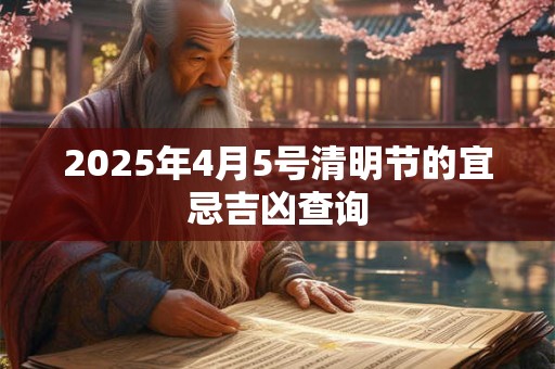 2025年4月5号清明节的宜忌吉凶查询