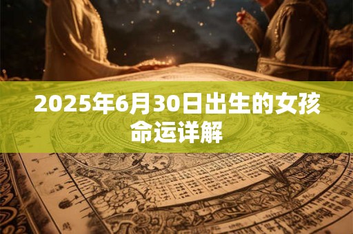 2026年6月30日出生的女孩命运详解