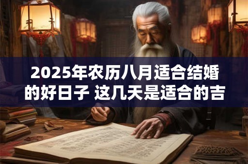 2025年农历八月适合结婚的好日子 这几天是适合的吉日 2025年农历八月适合结婚的好日子 这几天是适合的吉日