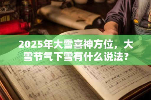 2025年大雪喜神方位，大雪节气下雪有什么说法？