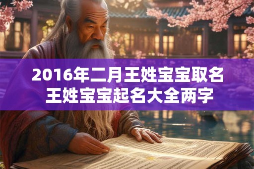 2016年二月王姓宝宝取名 王姓宝宝起名大全两字 2016年二月王姓宝宝取名 王姓宝宝起名大全两字