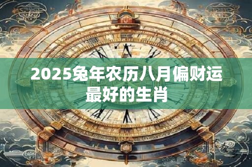 2025兔年农历八月偏财运最好的生肖