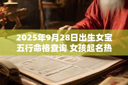 2025年9月28日出生女宝五行命格查询 女孩起名热门新款