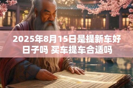 2025年8月15日是提新车好日子吗 买车提车合适吗