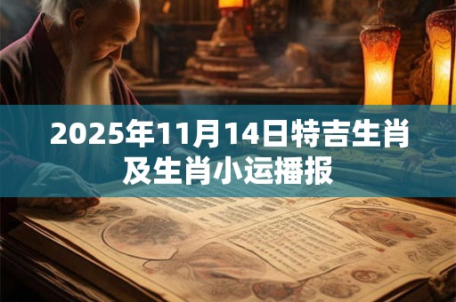 2025年11月14日特吉生肖及生肖小运播报