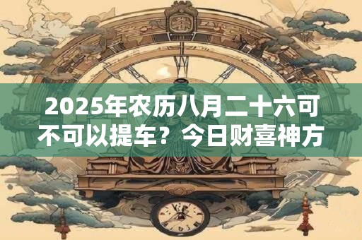 2025年农历八月二十六可不可以提车？今日财喜神方位？