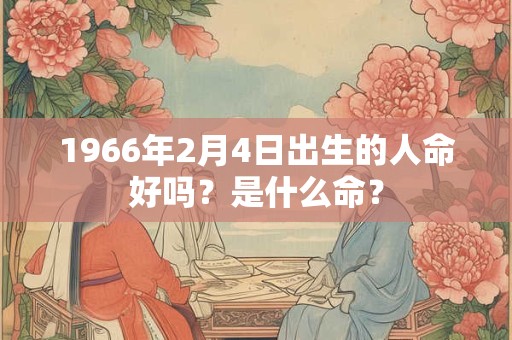1966年2月4日出生的人命好吗？是什么命？
