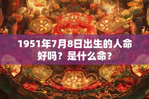 1951年7月8日出生的人命好吗？是什么命？