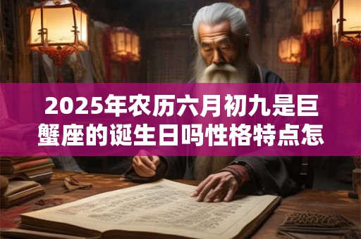 2025年农历六月初九是巨蟹座的诞生日吗性格特点怎么样？