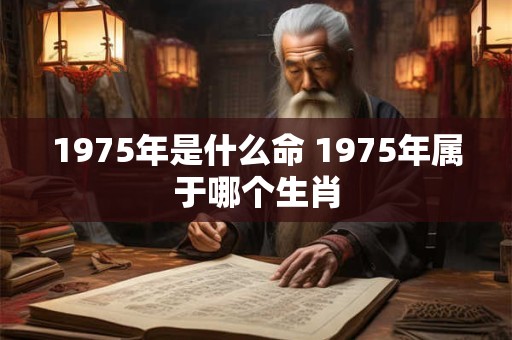 1975年是什么命 1975年属于哪个生肖
