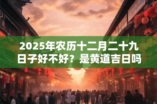 2025年农历十二月二十九日子好不好？是黄道吉日吗？