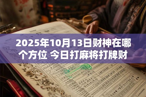 2025年10月13日财神在哪个方位 今日打麻将打牌财神方位