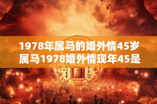 1978年属马的婚外情45岁 属马1978婚外情现年45是否真相浮出水面
