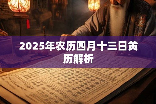 2026年农历四月十三日黄历解析