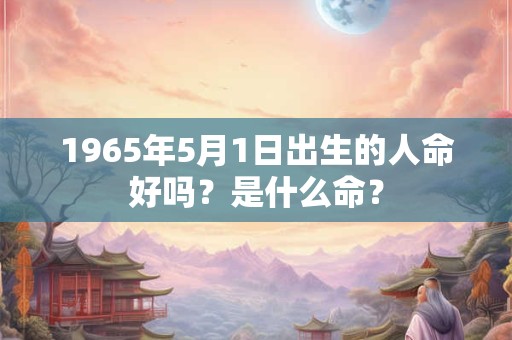 1965年5月1日出生的人命好吗？是什么命？