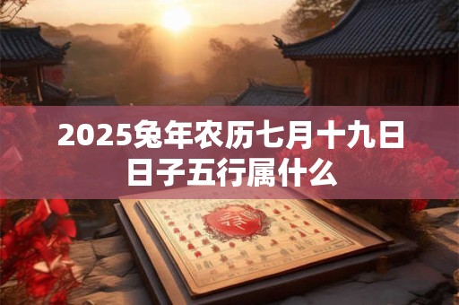 2025兔年农历七月十九日日子五行属什么
