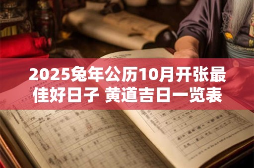 2025兔年公历10月开张最佳好日子 黄道吉日一览表