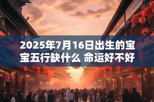 2025年7月16日出生的宝宝五行缺什么 命运好不好