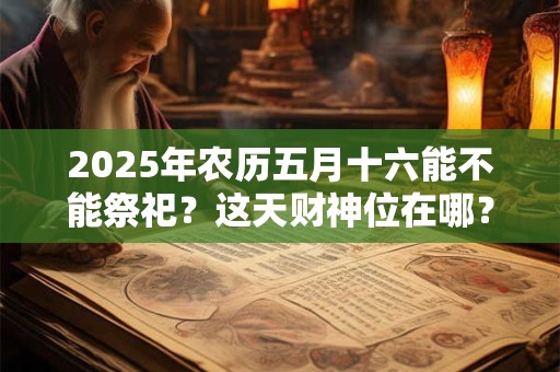 2025年农历五月十六能不能祭祀？这天财神位在哪？