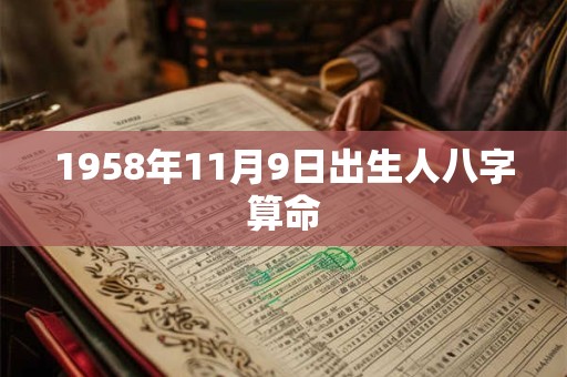1958年11月9日出生人八字算命