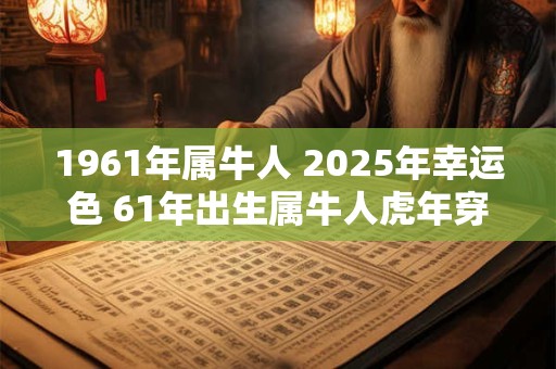 1961年属牛人 2025年幸运色 61年出生属牛人虎年穿什么颜色衣服好