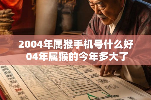 2004年属猴手机号什么好 04年属猴的今年多大了