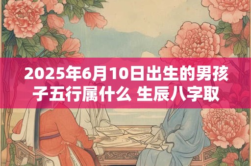 2025年6月10日出生的男孩子五行属什么 生辰八字取名