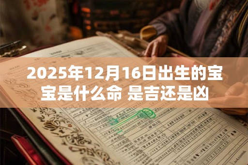 2025年12月16日出生的宝宝是什么命 是吉还是凶