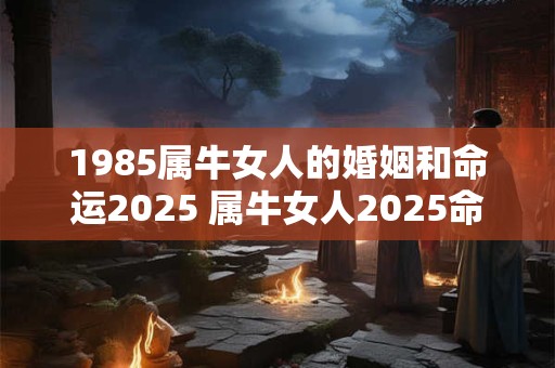 1985属牛女人的婚姻和命运2025 属牛女人2025命运婚姻如何
