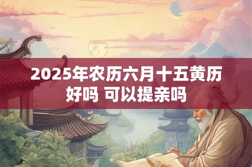 2025年农历六月十五黄历好吗 可以提亲吗